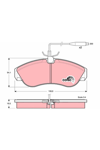 TRW Set Placute Frana Frana Disc Citroen Jumper 1 Bus/Jumper 1 Caroserie/Jump...