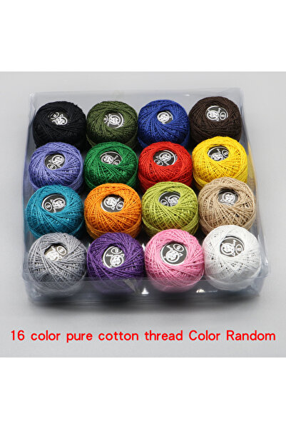 Choice 16 لونًا بلون واحد، صندوق واحد من 12/16 لونًا من خيوط إصلاح غرزة الصلي...