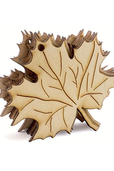 Choice زينة معلقة على شكل أوراق القيقب الخشبية غير المكتملة من PINE، قطع ليزرية، مناسبة لعطلات الخريف