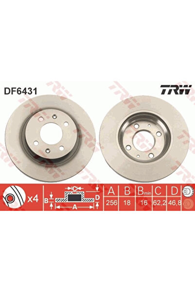 TRW Set Discuri Frana Hyundai I20 1 2008-2015