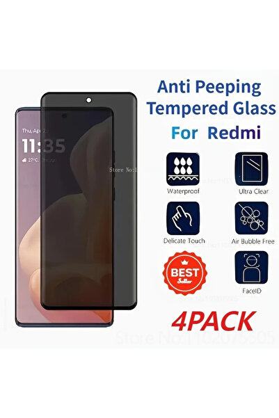 Choice27 عبوة من 4 واقيات شاشة زجاجية مضادة للتجسس لهاتف Redmi Note 13 Pro Pl...