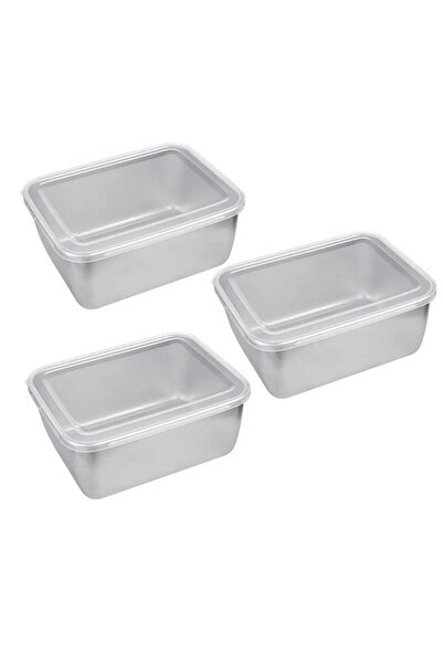 Choice 3pcs 1/3/5pcs Stainless Steel Food Storage Box Fresh-keeping Box With Lid ,Rectangle Sausage Noodles