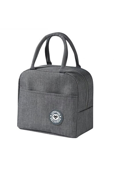 Choice حقيبة غداء معزولة رمادية اللون، حقيبة غداء من قماش أكسفورد، حقيبة صندو...