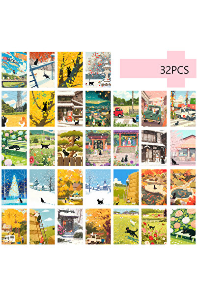 Choice Clear 32 pcs, vintage Easter postcards, wall stickers, mailing cards, greeting cards, DIY postcards,