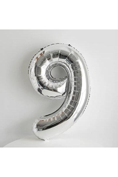 Choice 40 بوصة 9 بالونات كبيرة فضية رقمية من الألومنيوم مقاس 40 بوصة، بالون كبير رقم 0-9، حفلة عيد ميلاد آن