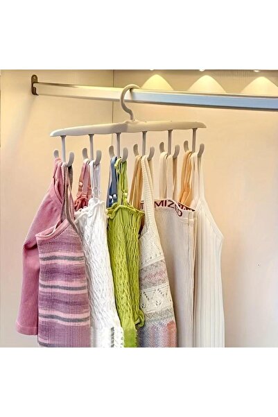 Choice علاقة ملابس دوارة رمادية اللون، ١٢ خطافًا، لتنظيم الملابس الداخلية وال...