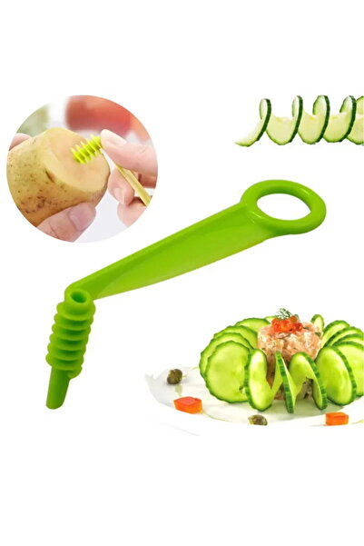 Choice3 قطاعة بطاطس حلزونية دوارة من الفولاذ المقاوم للصدأ والبلاستيك، لون أخ...