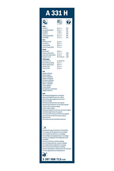 Bosch Чистачка за Audi Q5 Porsche Cayenne