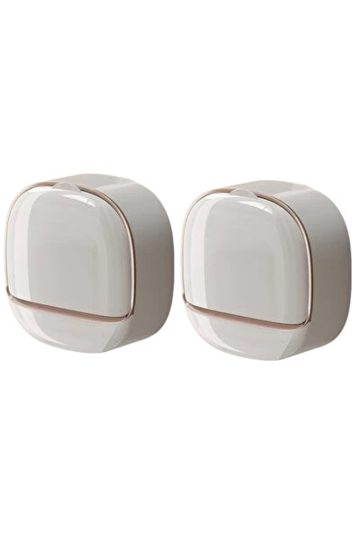 Choice صندوق صابون أبيض مقاوم للماء مكون من قطعتين للاستحمام، حامل صابون معلق...