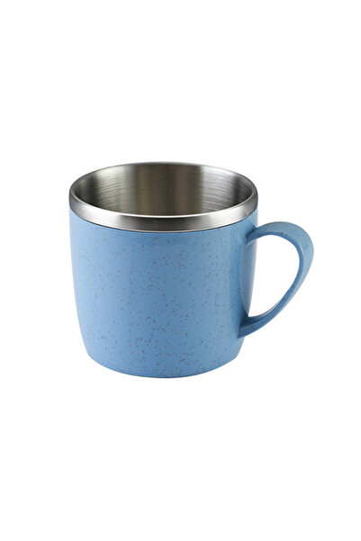 Choice كوب قهوة وحليب وشاي أزرق 220 مل، قطعة واحدة، مزدوج الطبقات، مضاد للحرو...