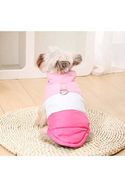 Choice ملابس كلاب أليفة وردية XL، سترة شتوية دافئة للجراء مع حلقة على شكل حرف...