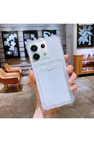 Choice جراب شفاف مع حامل بطاقة لهاتف Redmi Note 13 Pro 5G Note13 مناسب لهاتف ...