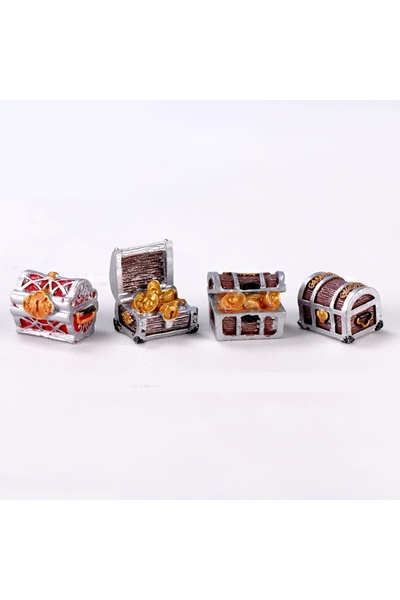 Choice 4 قطع من صندوق الكنز، ديكور حوض السمك، صندوق الكنز الكرتوني المصنوع من...