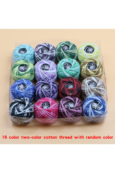 Choice 16 لونًا مختلط الألوان 1 صندوق من 12/16 لونًا من خيوط إصلاح غرزة الصلي...