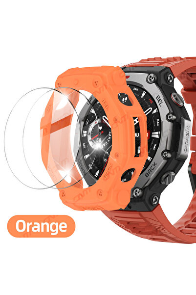 Choice Orange 2-IN-1 Glass+Case for T-Rex 3 Screen Protector Tempered Glass F...