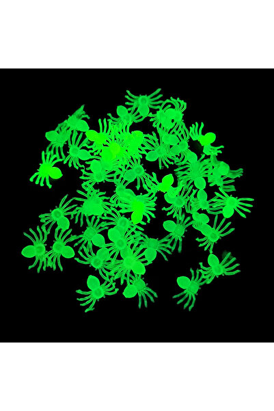 Choice B02 50Pcs Halloween Luminous Spiders Mini Horror Spider Glow In The Da...