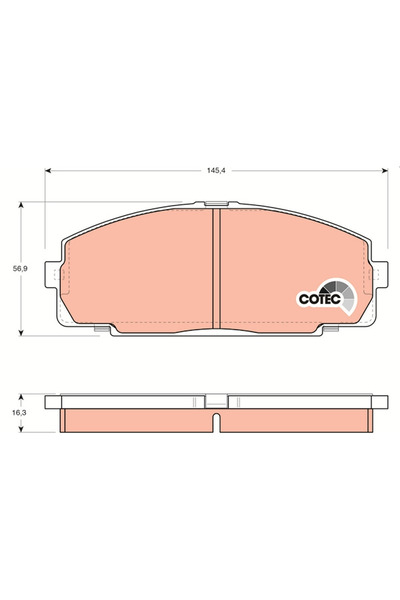 TRW Set Placute Frana Frana Disc Toyota Dyna Platou / Sasiu/Granvia/Hiace 3 Bus