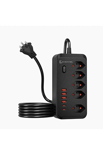 Choice CH-D05-1.8B Switzerland Plug Multitap 1.8M Extension Cord Outlets And Wall Mounted AC Power Strip Ne