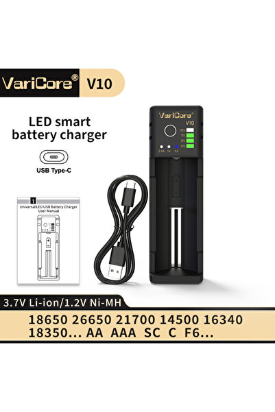 Choice3 شاحن V10 VariCore أحادي الفتحة من ليثيوم أيون/نيكل-هيدريد، متوافق مع ...