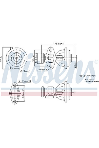 Nissens Supapa Egr Mercedes-Benz 5-Class/E-Class/Sprinter 2-T Bus