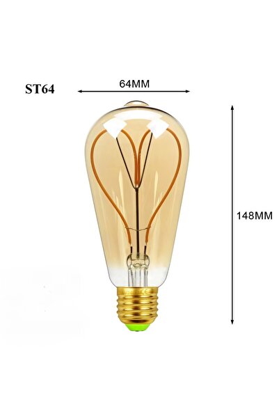 Choice 4W-6W 220V Yes ST64 LED Edison Filament Bulbs Golden Art Lights ST64 G...