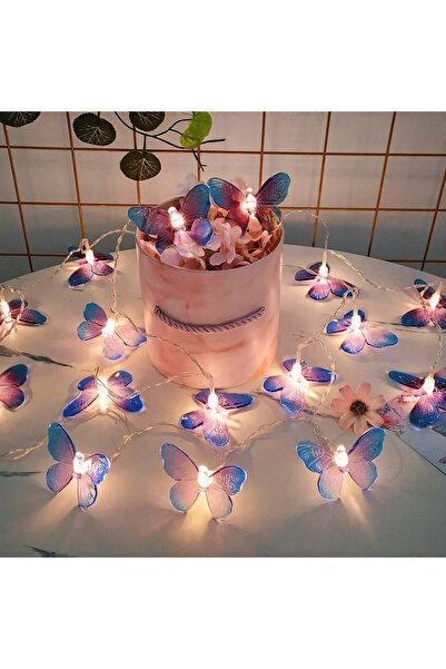 Choice سلسلة أضواء خرافية LED على شكل فراشة بطول 3 أمتار و20 مصباحًا بنفسجيًا...