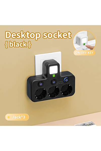 Choice لوحة توزيع طاقة تيار متردد متعددة الطبقات، مزودة بقابس أوروبي أسود، وف...