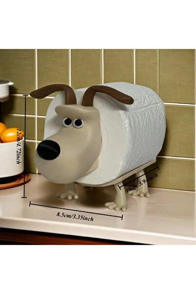 Choice حامل مرحاض على شكل جرو كلب، ديكور منزلي، تخزين ملحقات الحمام، مناسب لل...