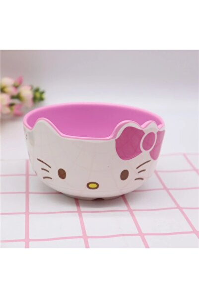 Miniso أدوات مائدة مزخرفة بوعاء على شكل ملاك وردي من Kawaii على شكل فيونكة، على شكل هلو كيتي، على شكل سحر كرتوني، على الطريقة اليابانية، هاراجوكو، مرحبًا.