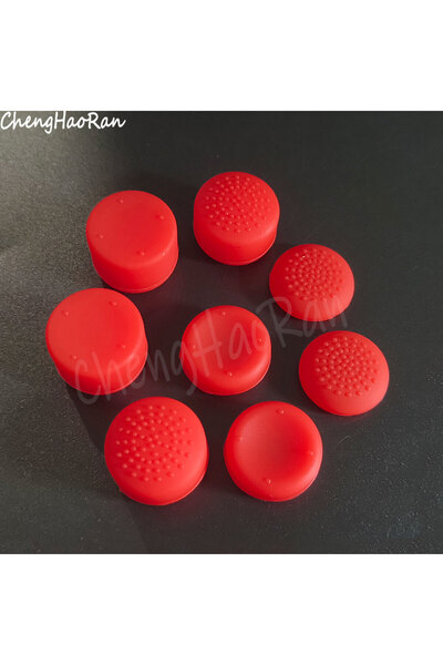 Choice غطاء مقبض عصا التحكم التناظرية باللون الأحمر من السيليكون لجهاز تحكم P...