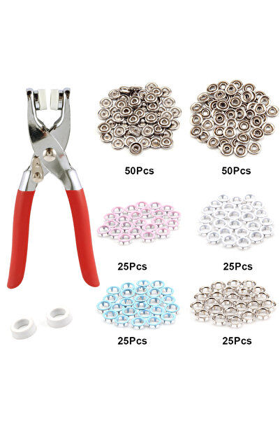 choice2 مجموعة واحدة من أدوات تثبيت الأزرار المعدنية ذات الكبس القوي مع كماشة...