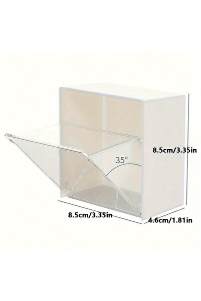 Choice منظم مكياج بلاستيكي مثبت على الحائط، تصميم صغير الحجم، أبيض اللون، مع ...