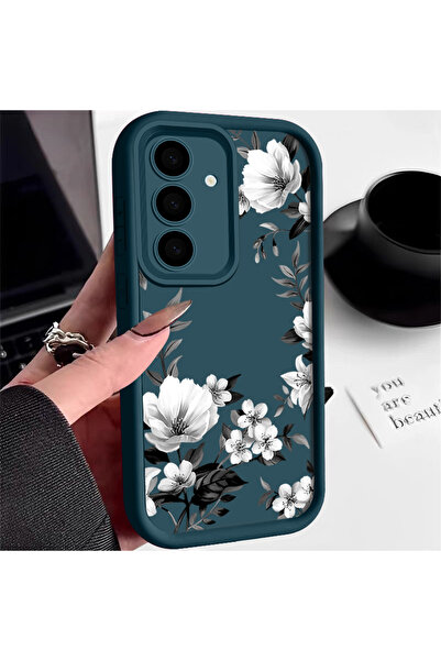 Choice جراب ناعم مطبوع عليه زهور زرقاء لهاتف Galaxy A16 5G A746 لهاتف Samsung...