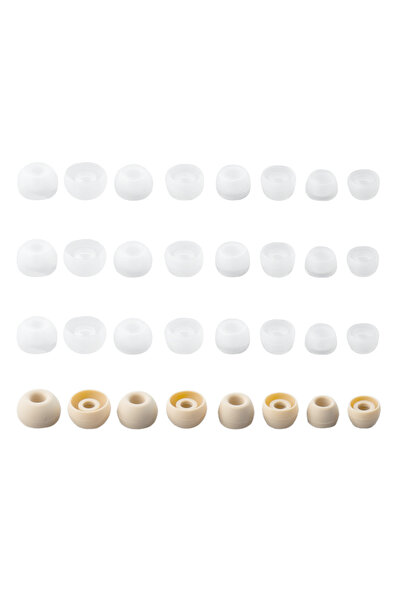 Choice 16 زوجًا من أطراف الأذن المصنوعة من السيليكون KBEAR 4540 باللون البني بتصميم مريح ومقاس XS/S/M/L اختياري