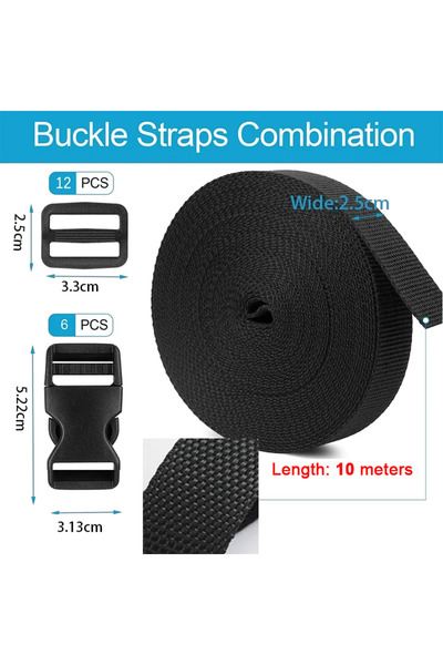 Choice حزام نايلون ثقيل بطول 10 أمتار، حزام ظهر، شريط ملابس، قماش، حزام خياطة...