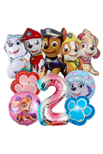 PAW PATROL عبوة واحدة من 2 مجموعة من بالونات رقائق الألومنيوم الكرتونية رايدر...