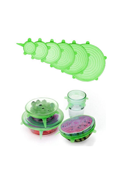 G Glixicom Set 6 Capace din Silicon pentru Vase Reutilizabile 6 Dimensiuni Di...