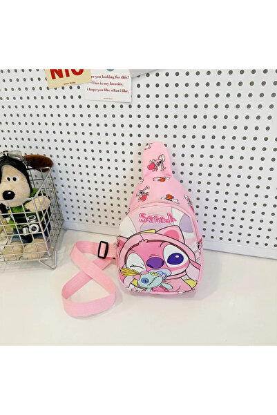 Miniso حقيبة صدر بحزام كتف بتصميم كرتوني صغير وحقيبة تخزين على شكل ملاك وحقيب...