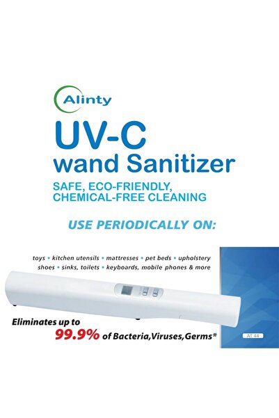 Alinty AT44 UV-C Sterilizer Lamp, Disinfection and Sterilization, TUV Germany, Portable, Batteries a