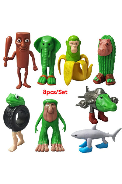 Choice Mixed color 8pcs Brainrot Tung Sahur Figure Toy Tralalero Tralala Figures Bombardino Crocodilo Shimp