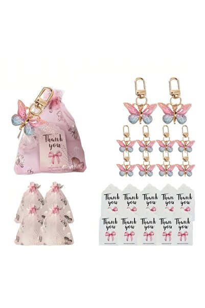 Choice مجموعة هدايا سلسلة مفاتيح على شكل فراشة مكونة من 36 قطعة، و12 سلسلة مف...