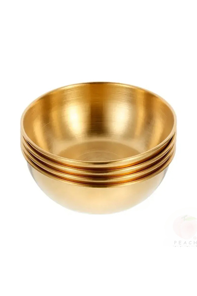 Choice 8X8X3CM gold-4pcs 2/4/6pcs Stainless Steel Small Sauce Dishes Seasoning Serving Tray Spice Plates Se