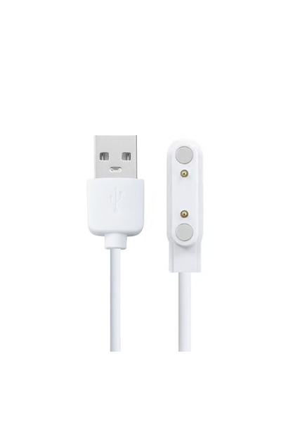 Choice شاحن USB أبيض للساعة الذكية Q12 / S12 / S2 / LT21 / LT25 / K9 / LT31 /...