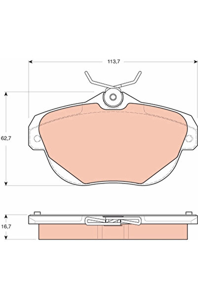 TRW Set Placute Frana Frana Disc Citroen C6