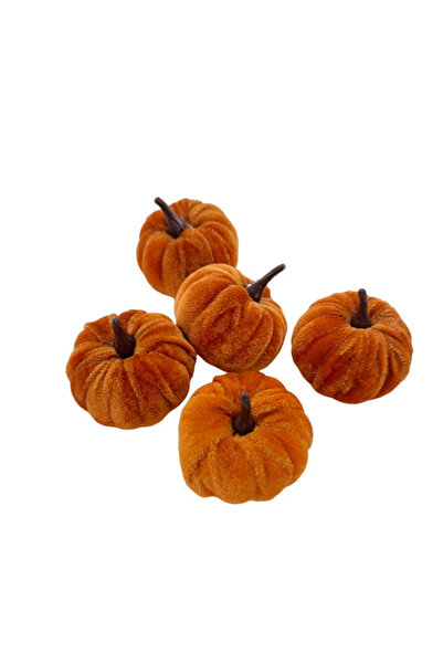 Choice مجموعة من 5 قطع من قرع الهالوين باللون البرتقالي الداكن، 5 سم، زينة قر...