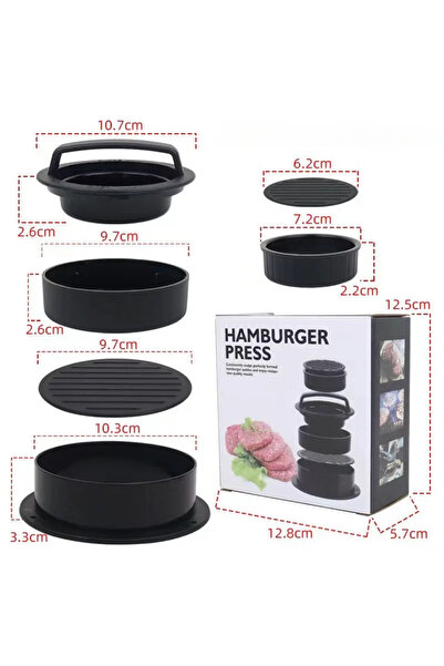 Choice5 مكبس لحم الهامبرجر البلاستيكي S D، صانع فطائر الهامبرجر من الفولاذ ال...