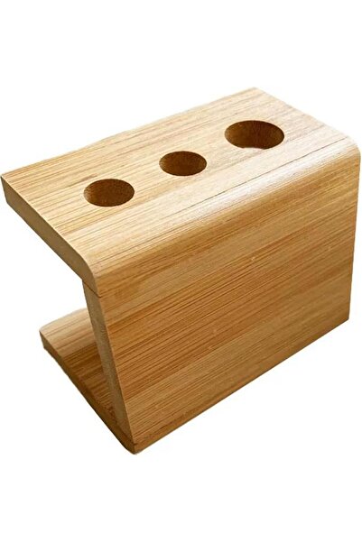 Choice 3 holes Mini Multi-slots Bamboo Stand For Toothbrush Head Space Saving...