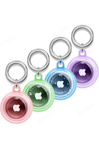 Choice 4 ألوان، عبوة من 4 قطع لحامل Airtag المقاوم للماء، جراب حماية من السيل...