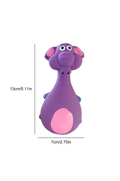 Choice لعبة كلب أرجوانية من قطعة واحدة مقاومة للعض من اللاتكس ببطن سمين وبقرة...