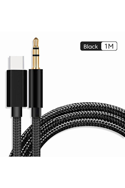 Choice 1m black Car AUX Audio Cable Type-c to 3.5mm Jack AUX Cord Car Speaker HiFi Headphone Adapter for Xi